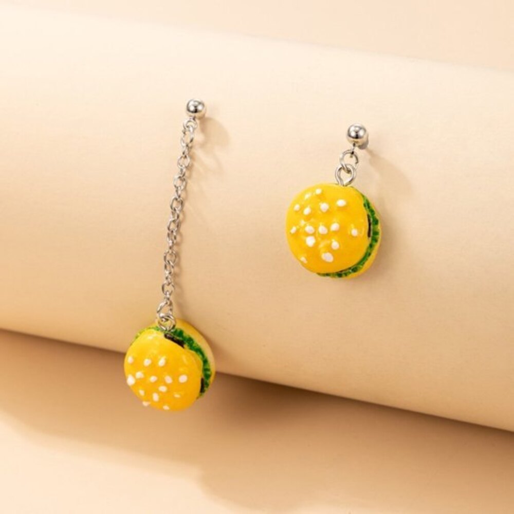American Burger Drop Stud Earrings